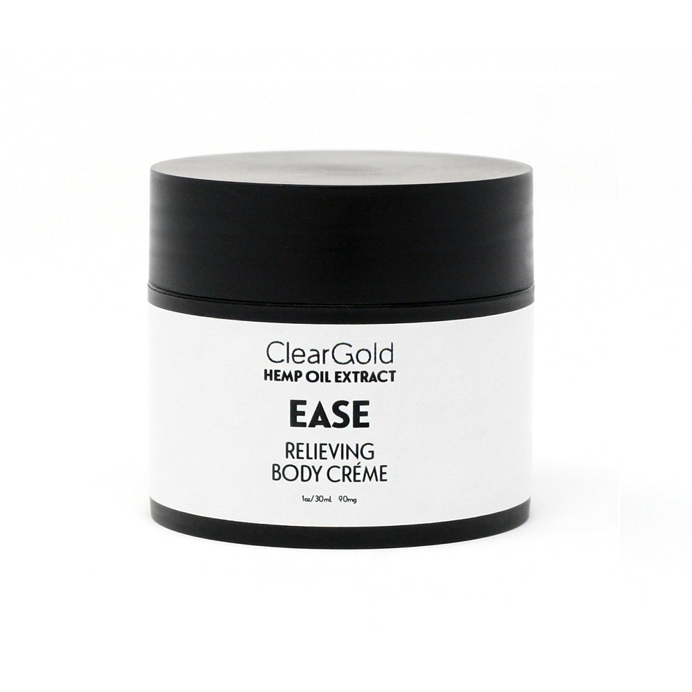 Ease Body Créme clear gold breathe body creme cannabis oil herbal blend