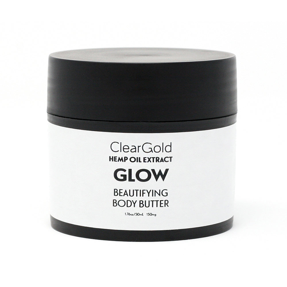 Glow Body Butter clear gold glow body butter with hemp beauty care