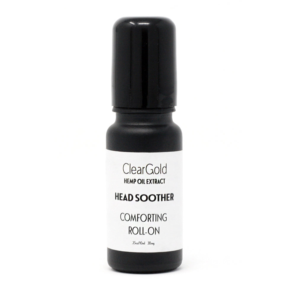 Head Soother Roll On clear gold head soother roll on hemp oil
