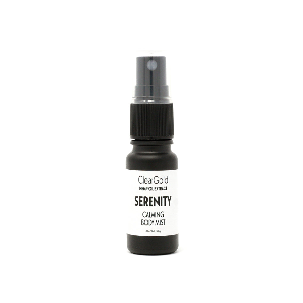 Serenity Body Mist clear gold serenity cbd body mist hemp oils