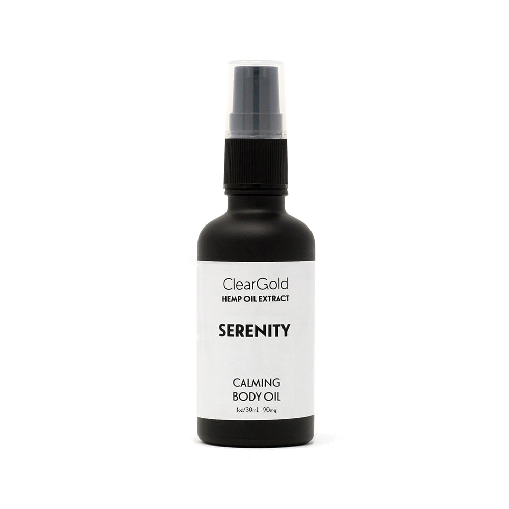 Serenity Body Oil clear gold serentiy body oil hemp aromatherapy