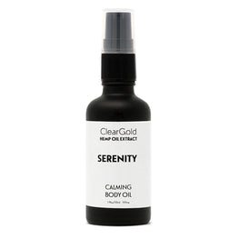 clear gold serentiy body oil hemp herbal extract