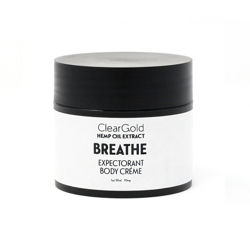 clear gold breathe body cream hemp oil herbal blend