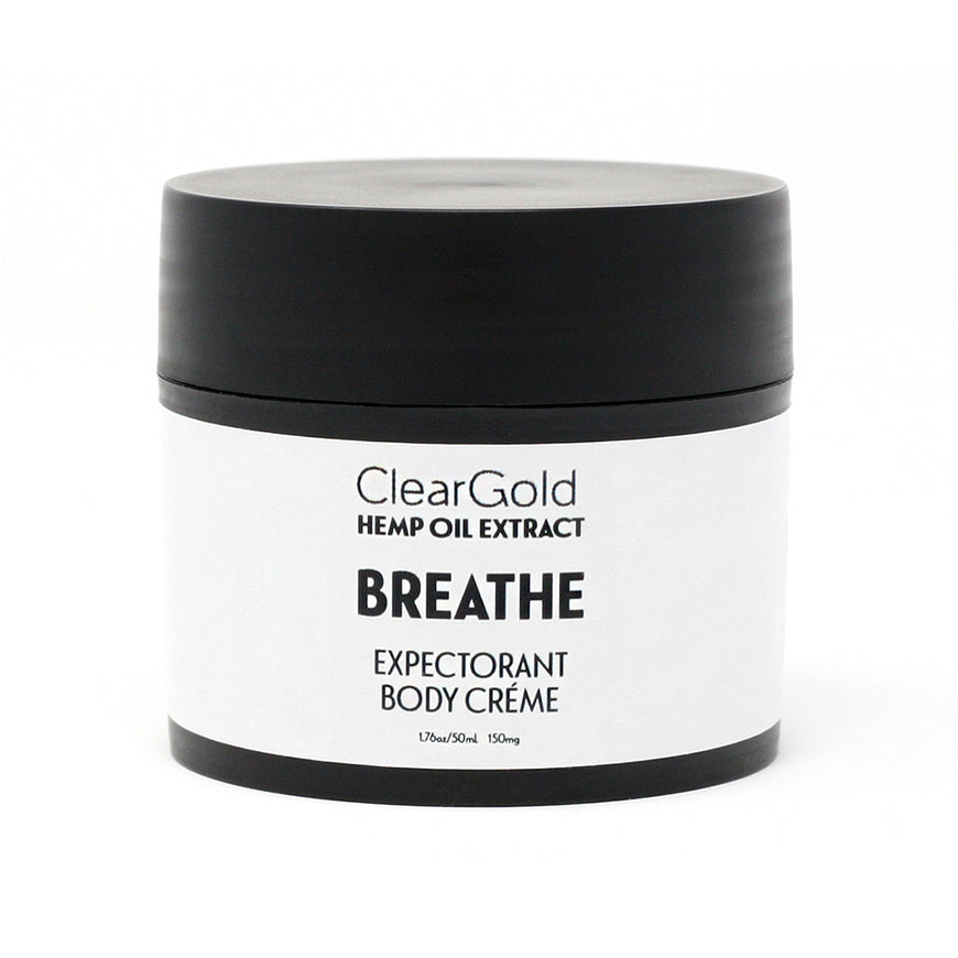 clear gold breathe body creme hemp oil and herbs