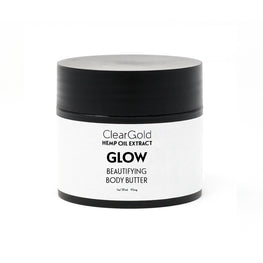 clear gold glow body butter with hemp oil extract