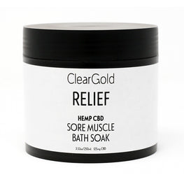 Relief bath soak hemp oil cbd beauty product