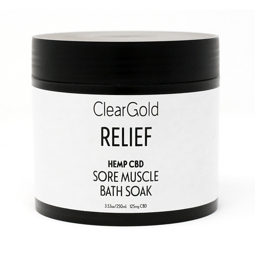 Relief bath soak hemp oil cbd beauty product