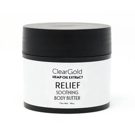 clear gold relief body butter hemp oil extract beauty care