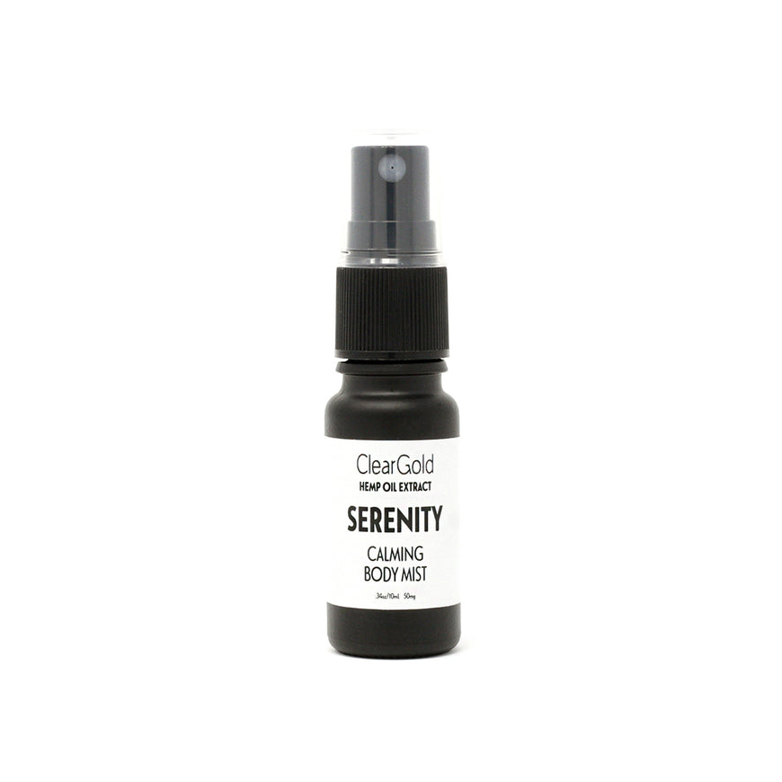 clear gold serenity cbd body mist hemp oils