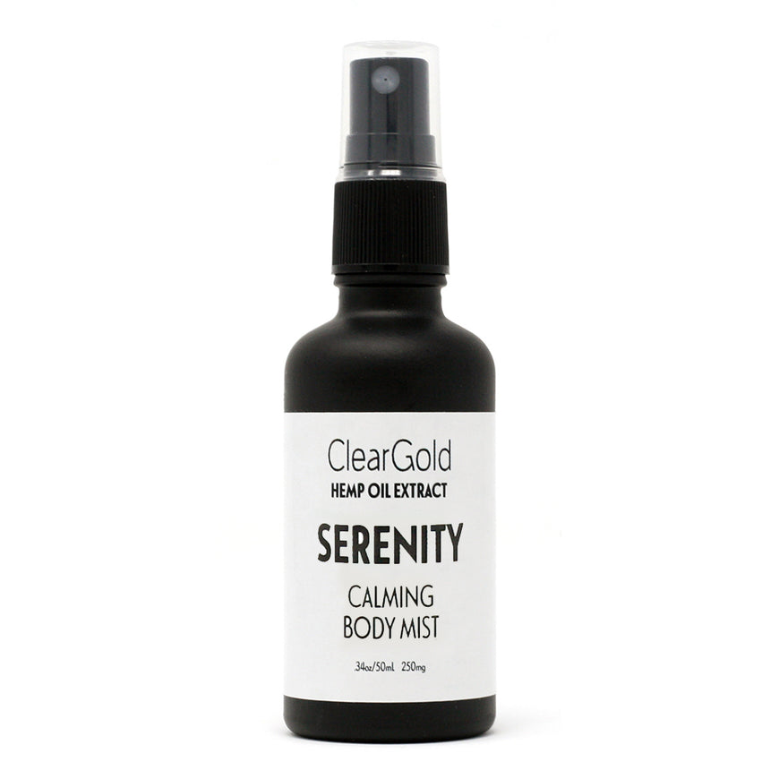clear gold serenity cbd body mist hemp oil extract