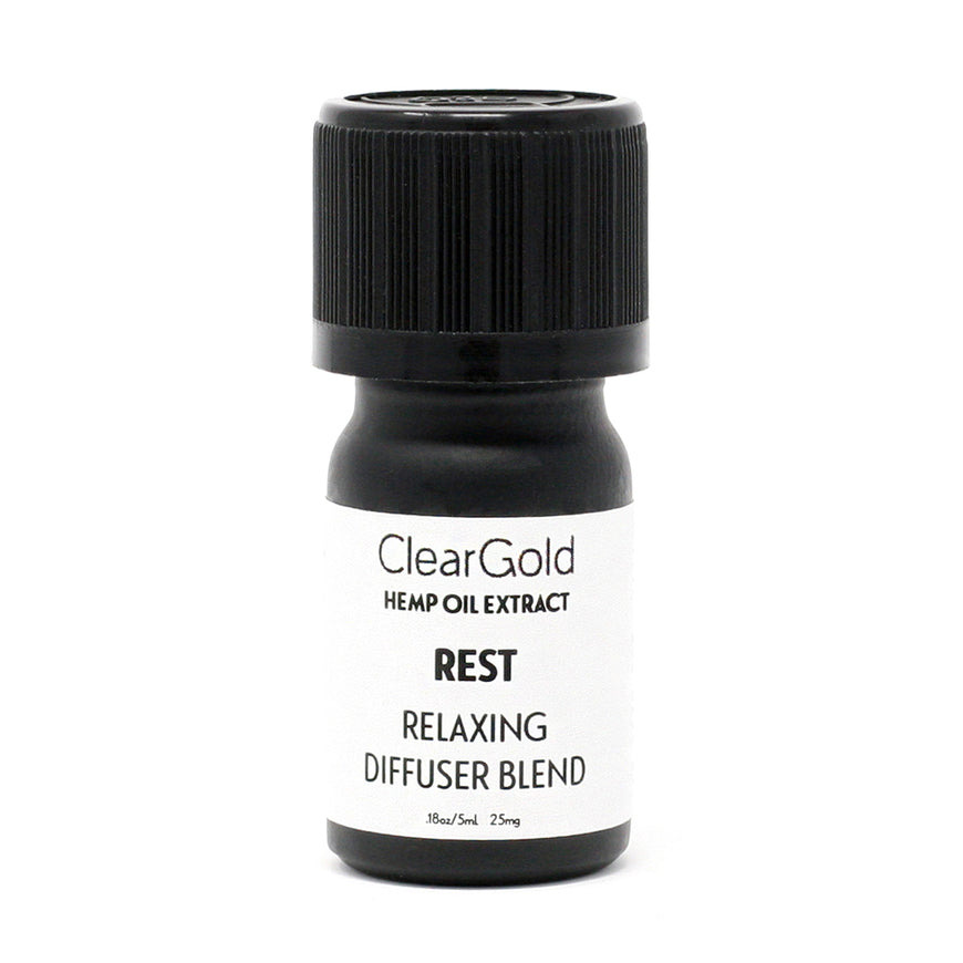 clear gold rest diffuser cannabis oil beauty products