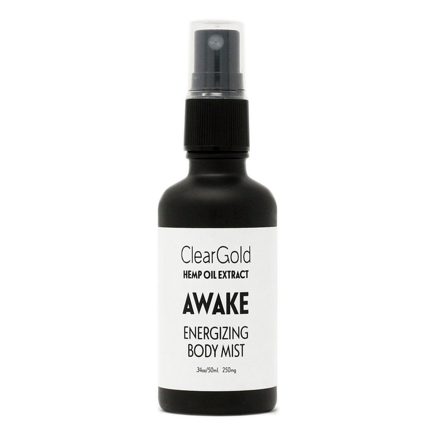 clear gold awake body mist hemp oil extract