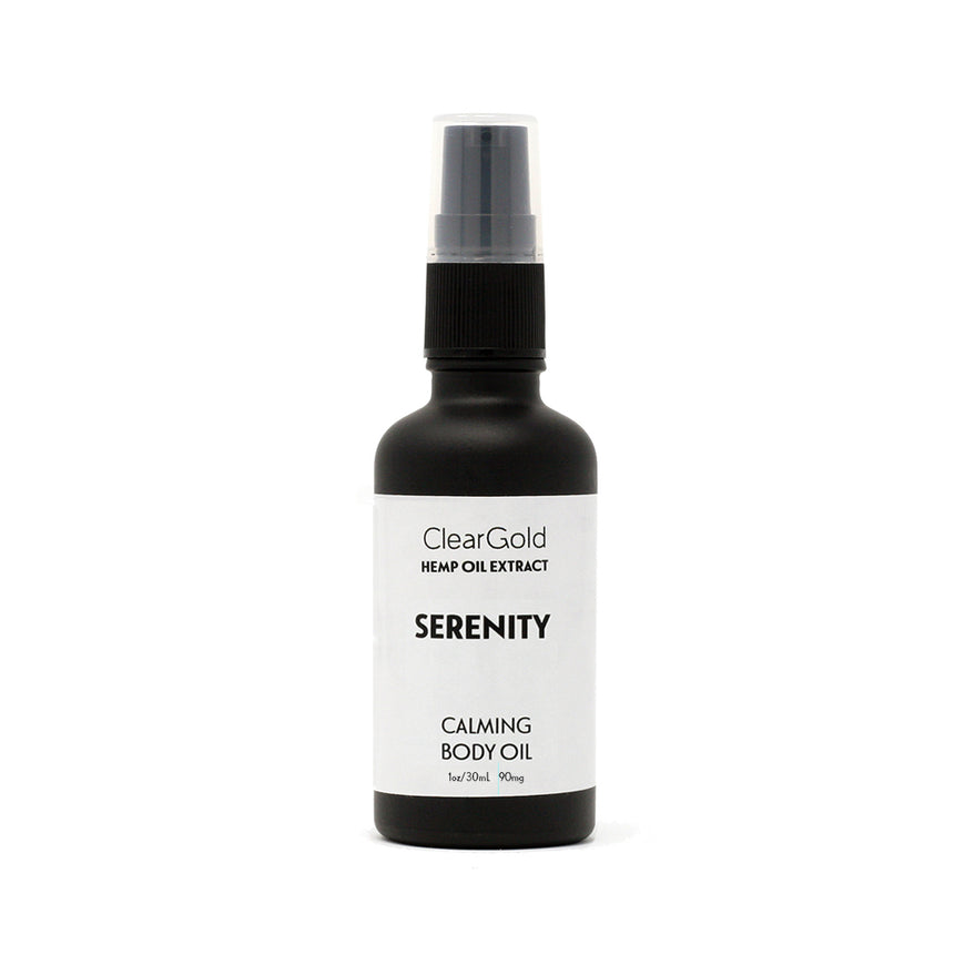 clear gold serentiy body oil hemp aromatherapy